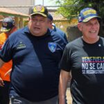 Gobernador inspecciona los trabajos de rehabilitacióndel gimnasio cubierto Antonio Borjas Romero.